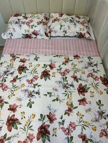 Double-Sided Ultrasonic Boutis Quilt Set (3 Pieces) With Pillowcase - 辛特拉 - 查看 2