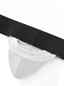 1件 JOCKMAIL 时尚性感男士丁字裤 - 白色 - 查看 5