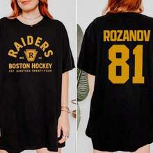 1PC Women's And Men's Boston Hockey Rozanov 81 T-Shirt Fan Gift Back-To-School Season, Valentine's Day, Mather's Day Gifts - màu đen - Xem 5