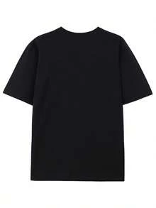 KITH Butterfly Art Print T-Shirt Round Neck Cotton Summer Casual Sports Loose, All-Season, Family T-Shirt As Gift - 黑色3 - 查看 4