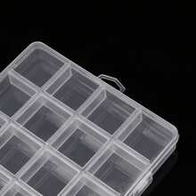 28-Compartment Adjustable Organizer Box Transparent PP Plastic Bead Jewelry Storage Case - 1pc - View 2