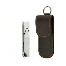 1pc Portable Foldable Nail Clipper With Nail File, Single Nail Clipper Set, Home Use, Small Keychain, Mini Nail Clipper - Silver - View 7