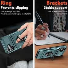 Shockproof Phone Case With Card Slot, Phone Protective Cover, Phone Accessories Compatible With IPhone 11 12 13 14 15 16 17 Pro Max, Casing - Màu tím - Xem 8