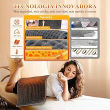Almohadilla térmica, almohadilla de calor para el dolor de espalda y el alivio de los calambres Manta térmica gruesa y suave, Cojin electrico caliente para aliviar dolores de rodilla, espalda, pierna - A - Ver 5