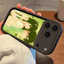 Lovebirds  For  16 16E 15 14 13 12 11 Pro Max 16 15 14 Plus 13 12 MINI   Thickened Shockproof, Premium Silicone, Trendy Creative Soft Shell - Agapornis - Blanco antiguo UCLWEY - Ver 7