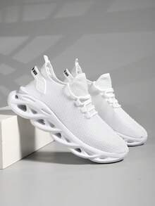 Sommer Herrenschuhe, Herbst Herrenschuhe, Laufschuhe, Trainingsschuhe, leichte atmungsaktive Mesh Aufzugschuhe, schwarze Schuhe, Sportschuhe, Tennis, Outdoor Sportschuhe, geeignet für den täglichen Studentengebrauch - Weiss - Übersicht 4