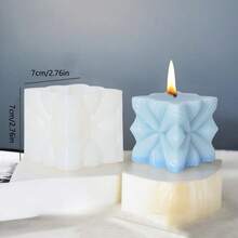 幾何柱狀蠟燭矽膠模具 DIY 球形裝飾品 手作擴香石矽膠模具 - 白色 - 查看 3
