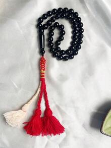 1条经典优雅45颗亚克力珠念珠手链，适合男士日常祈祷佩戴 - 彩色 - 查看 12