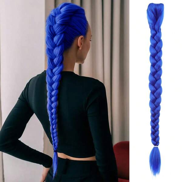 Braided Ponytail Large Braids Dreadlocks Fluffy Wig Boxer Braids