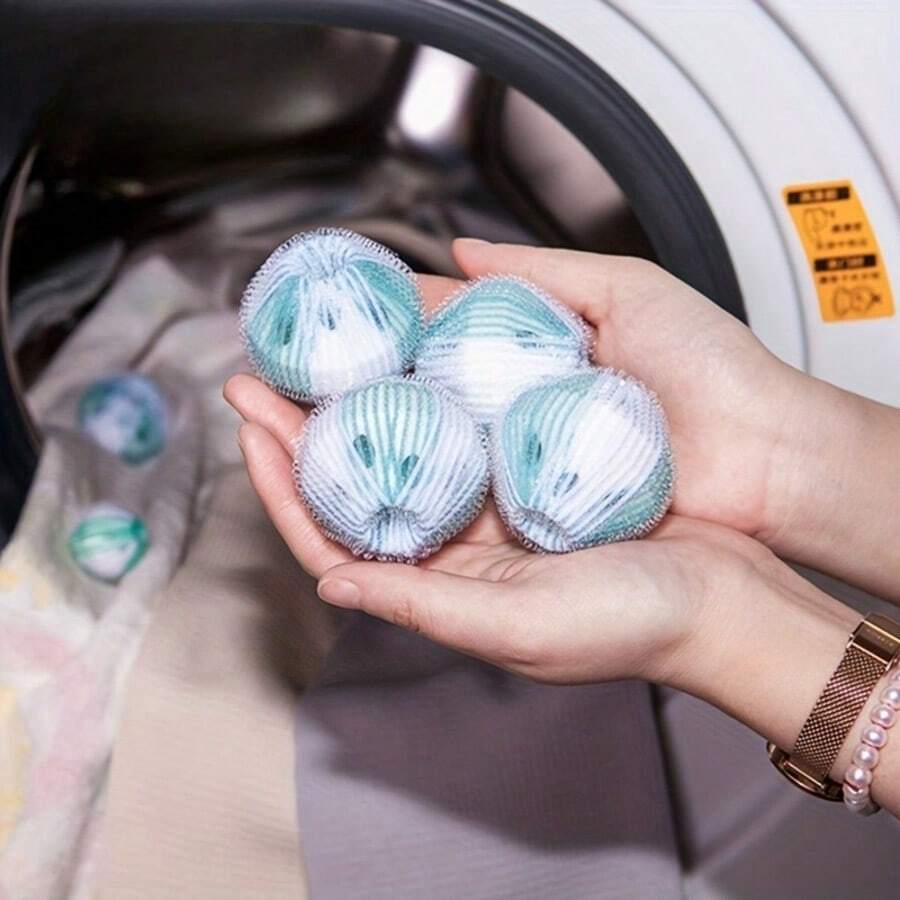 Hair Cleaner, Lint Catcher, Hair Remover, Lint And Debris Remover, Stain Removal Laundry Ball, Anti-, Stain Removal Ball, Pet Hair Cleaner, Household Washing Machine Cleaning Tool For Clothes - Multicolor - View 1