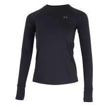 Under Armour UA 女款 Base Crew 3.0 长袖 T 恤，柔软舒适，适合户外、日常、运动、休闲穿着。 - 黑色 - 查看 2