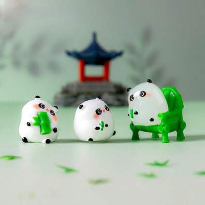 14 món đồ trang trí tiểu cảnh sáng tạo hình gấu trúc đỏ, đèn ngủ, phụ kiện trang trí vườn cây mọng nước DIY hình gấu trúc đỏ.