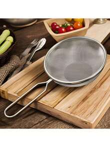 1. Stainless Steel Mesh Strainer, Soy Milk & Milk Filter Net Spoon, Flour Sifter, Kitchen Tool Mesh Colander, Strainer Ladle, Extra Fine Large Mesh Tea Strainer, Skimmer, Baking Filter, Sieve - Multicolor - View 5