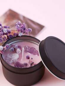 4盎司天然大豆蜡1支装香薰水晶蜡烛，天然石魔法蜡烛，用于自我关爱和许愿，节日礼物 - 均碼 - 查看 5