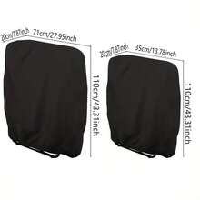 20/34x宽71x高110厘米户外可折叠遮阳椅罩，防尘、防水、防紫外线，沙滩椅罩，黑色 - 多色 - 查看 5