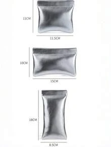 Customized Embossed Logo PU Bullet Bag, Makeup Bag With Automatic Open/Close, Lightweight Compact Silver Pouch, Portable Coin Purse, Cable Organizer, Minimalist Luxury Waterproof Cosmetic Bag - Multicolor - View 12