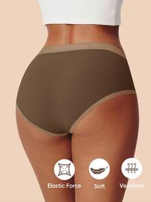 MIOTAN 5条装无缝中腰女士三角裤提臀高弹力舒适透气女士内衣 - 彩色 - 查看 2