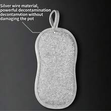 6pcs Super Absorbent Microfiber Sponges, Durable Reusable Machine Washable. Cleaning Sponges, Double-Sided Scrub Pads, Dish Washing Sponges, Premium Kitchen Sponges, Scratch-Resistant. Back To School Season - Grey - View 6