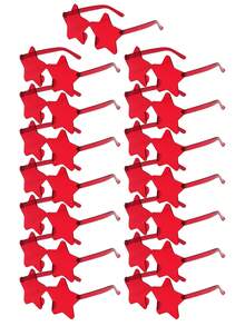 10/15pcs Frameless Heart Shaped Black Party Glasses, Funny Heart Shaped Glasses Suitable For Party, Christmas Gifts - Red - View 13