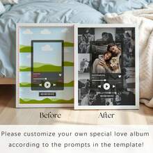 1张音乐海报帆布模板，可定制海报，歌曲照片拼贴画，可作为庆祝礼物、房间装饰、定制墙面艺术、图片定制照片、可定制物品，是送给她的理想礼物，营造温馨氛围，适合送给男朋友、女朋友、父亲、母亲、家人、朋友、宠物、学生、周年纪念日、生日等场合，适用于卧室、学校、家庭、办公室。可选配相框。 - 彩色 - 查看 2