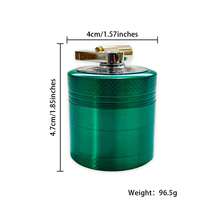 40mm Manual Portable Pocket Grinder, Mini Handheld Zinc Alloy 4-Layer Herb Grinder With Handle, Multiple Color Options - one-size - View 4