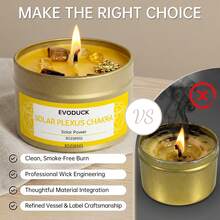 EVODUCK 七脉轮香氛蜡烛，礼盒装，3盎司优质大豆蜡，哑光金罐，适用于冥想和瑜伽，是送给女性、男性、情人节、生日和周年纪念日的灵性礼物。 - 脈輪系列 - 查看 12