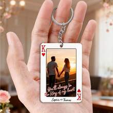 Llavero personalizado "Mi Rey/Reina", llavero de acrílico personalizado para parejas, regalo para el Día de San Valentín/Aniversario (para él/ella), Aniversario, Cumpleaños, Regalo de pareja, Regalo de cumpleaños, Colgante de bolso, Colgante de billetera - Multicolor - Ver 9