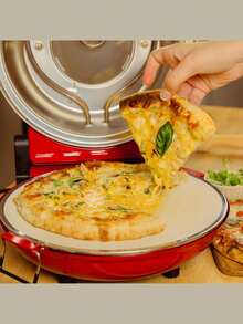 Horno Grill Électrique Cecotec Pizza&Co 1200W - Température Jusqu'à 400ºC, Cuisson en 5 Min, Thermostat Réglable, Résistances Supérieure et Inférieure pour Cuisson Uniforme, Plaques en Pierre pour Croûte Traditionnelle, Fenêtre de Visualisation,  avec Poignée Froid, Temporisateur 15 Min. - Multicolore - Voir 7