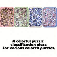 Bandejas apilables para clasificar rompecabezas (4 unidades, 30,5 cm x 22 cm); máquina clasificadora de rompecabezas con capacidad para 1000, 1500 o 2000 piezas. - Multicolor - Ver 5