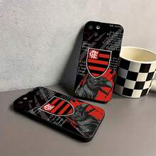 Emblema del Flamengo con ilustración de un pájaro sobre fondo. Esta elegante funda es compatible con Samsung, Apple, OPPO, , etc. Fabricada en TPU flexible, resistente a golpes y arañazos, ofrece una excelente protección contra caídas y un agarre cómodo. Es un regalo ideal para familiares, amigos y seres queridos, y una opción perfecta para festivales. - Negro - Ver 7
