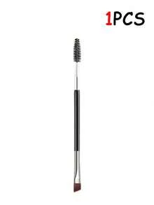 6/3/1pcs New Double-Ended Eyebrow Brush, Dual-Headed Makeup Brush, Eye & Eyebrow Brush, Angled Eyebrow Brush, Eyelash Brush, Eyebrow Brush, Eye Makeup Brush - Black - View 8