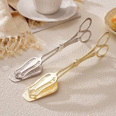 Vintage Middle Eastern Style Salad Tongs, Beautifully Carved, Ideal For Grabbing Bread, Cake, Steak And Other Delicate Food Items At Buffets!