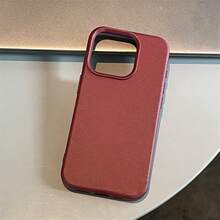 简约高档皮革纹理手机壳适用于 17 Pro Max/17 Pro/17 Air/17/16 Pro Max/16 Pro/16/16 Plus/16e/15/15 Pro Max/15 Pro/15 Plus/11/12/13/14 Pro Max/XS/XR/11 Pro/11 Pro Max/12 Pro/12 Pro Max/13 Pro/13 Pro Max/7 Plus/14 Pro/14 Pro Max/14 Plus/7 Plus/8 Plus/8/SE2，男女创意设计 - 酒紅皮紋 - 查看 31