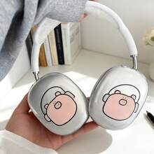 Cute Pig Design Protective Case Compatible With Iphone , Korean Style Protective Cover Compatible With Iphone Max, Headphone Protective Case - Clear - View 5