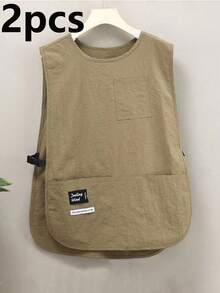 1件/2件装创意围裙背心,采用可调节扣环设计,防污、透气、耐用、防水,适用于咖啡馆、理发店、甜品店、奶茶店、餐厅等场所。由于生产批次不同,可能存在轻微色差,但不影响使用。请谨慎购买。 - 彩色 - 查看 18