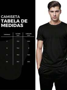 Men's T-Shirt, 100% Cotton, Palms Print - 黑色 - 查看 7