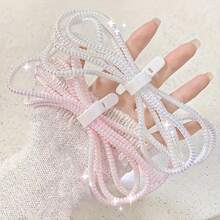 Durable Anti-Bending Spiral Cable Organizer, Data Cable Protector Sleeve, Compatible With Iphone 14 Pro, 13, 12, 11 - Purple - View 3