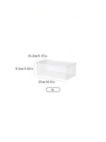 1入組茶具收納盒，辦公室起居室桌面收納架，豪華防塵玻璃杯咖啡杯架，多功能化妝品組織盒 - 白色 - 查看 10