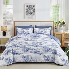 Comforter Set Full Sage Green 7 Pieces Botanical Print Bed In A Bag Soft Microfiber Farmhouse Complete Bedding Set For All Season With Sheets Elegant Design - Queen - View 15