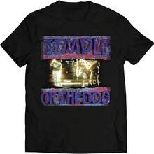 TEMPLE OF THE DOG SOUNDGARDEN Women's Fashion Logo Print T-Shirt - Short Sleeve Crew Neck Cotton Top - 黑色 - 查看 2