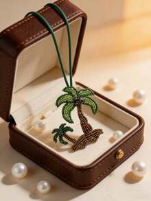 Tropical Palm Tree Beaded Pendant, Beach Theme Beaded Hanging Lanyard Decoration, Suitable For Decorating Handbags, Serving As Bag Charm, Luggage Tag, Backpacks, Suitcases, Adding A Summer Holiday Vibe, Ideal For Beach Lovers, Travelers, Women, Summer Style Enthusiasts, Gifts - Multicolor - View 8