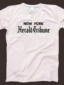 New York Herald Tribune T  1016 R White Uni Graphic . - White - View 1