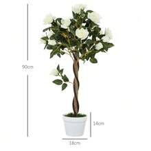 Artificial Tree, Artificial Plant In Cement Pot, Artificial Plant. - A - View 9