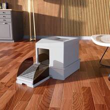 Adjustable Height Cat Litter Ladder, Kitty Litter Box Step, Anti-Tracking Cat Litter Tray - one-size - View 10