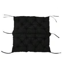 3-Seater Bench Cushion 100 X 98 X 8 Cm, Bench Cushion With Ties, Seat Cushion, Outdoor/Indoor Chair Cushion, Seat Pad, Bench Cushion For Garden Furniture, Garden Bench, Swing, Black - 黑色 - 查看 8