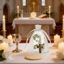 36pcs Jesus Cross Keychain Set, Wooden Jesus Letter Cross Keychain, Birthday Festival Baptism Party Gathering Gift, Gift Bag Set Souvenirs, Suitable For Wedding, Easter, Christmas, Holiday Gifts - Multicolor - View 3