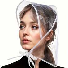 2pcs Women's Rain Hat With Sun Visor, High Quality Transparent Plastic Rain Hat - Multiple Styles - View 6