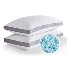 Cooling Pillows Queen Size Set Of 2,Shredded Memory Foam Bed Pillows For Sleeping,Queen Pillows For Back Amp Side Sleepers,Adjustable Queen Size With Washable Cover - QueenPackof2 - View 5