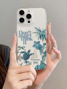 1件装时尚创意花卉、海龟、水母、字母、领结图案软TPU透明保护壳，防刮花、防指纹、保护摄像头镜头，兼容苹果、Nothing、Pixel、INFINIX、Redmi等品牌手机 - 彩色 - 查看 1