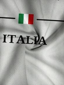 Men's Casual Loose Letter Print Round Neck Short Sleeve T-Shirt - Multicolor - View 4